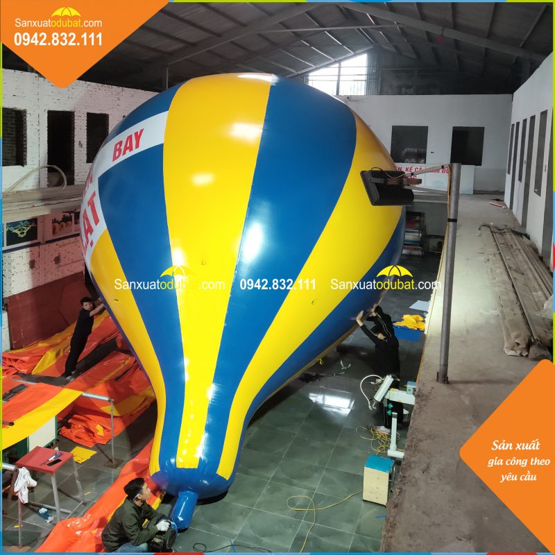 Khinh khí cầu bằng bạt PVC đường kính 6m- cao 8m 