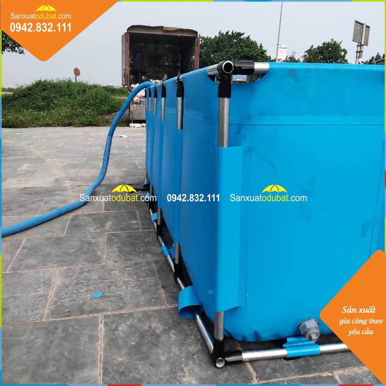 Hình ảnh test bể cho khách trước khi giao hàng