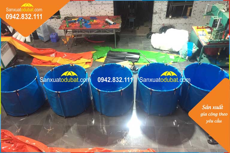 Bồn bạt hình tròn sử dụng khung kim loại