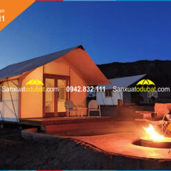 Nhà lều glamping về đêm