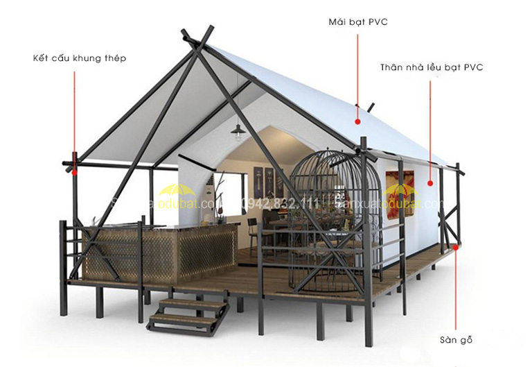 Chi tiết nhà lều glamping