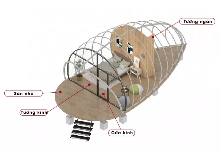 Mô phỏng nhà lều vỏ sò