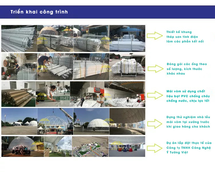 Triển khai lắp đặt nhà lều