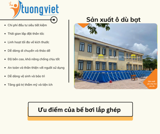 Ưu điểm của bể bơi lắp ghép