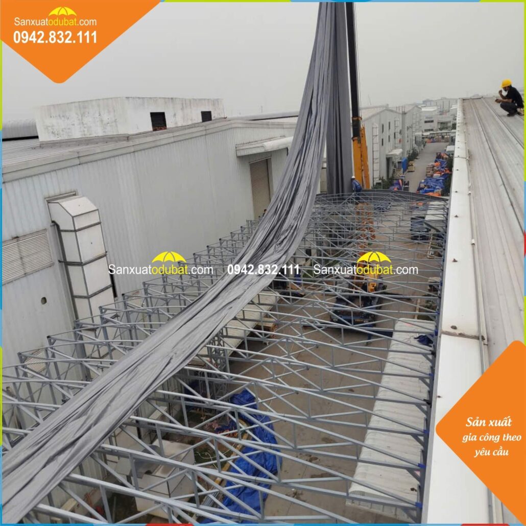 Công trình mái che phòng cháy chữa cháy khu công nghiệp